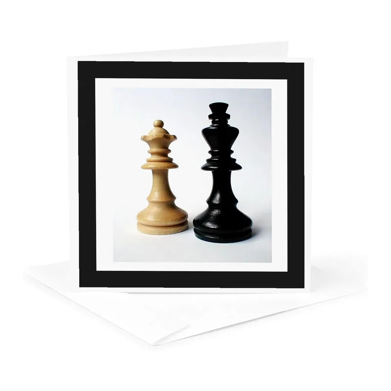Chess King and Queen Card: A Bold Photo of Two Pieces