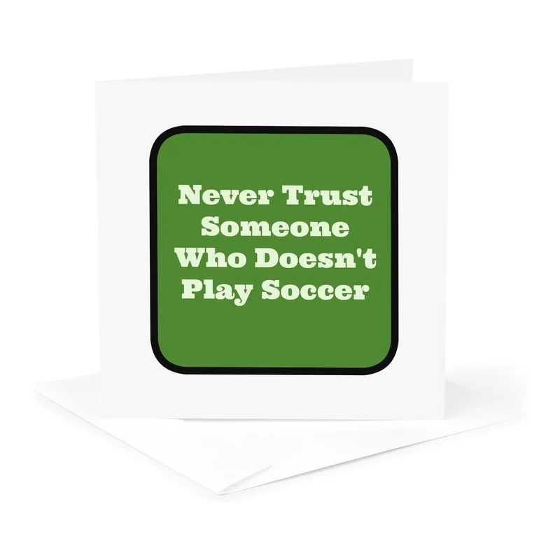 Green Rounded Square Sign Card for Soccer Players