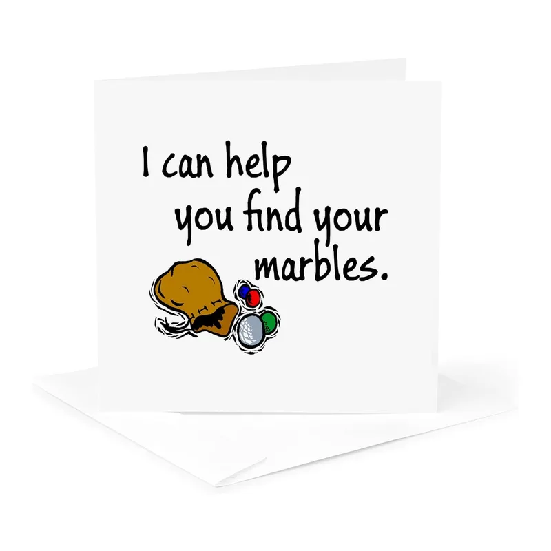 Cartoon Marbles Illustration Card for Finding composure