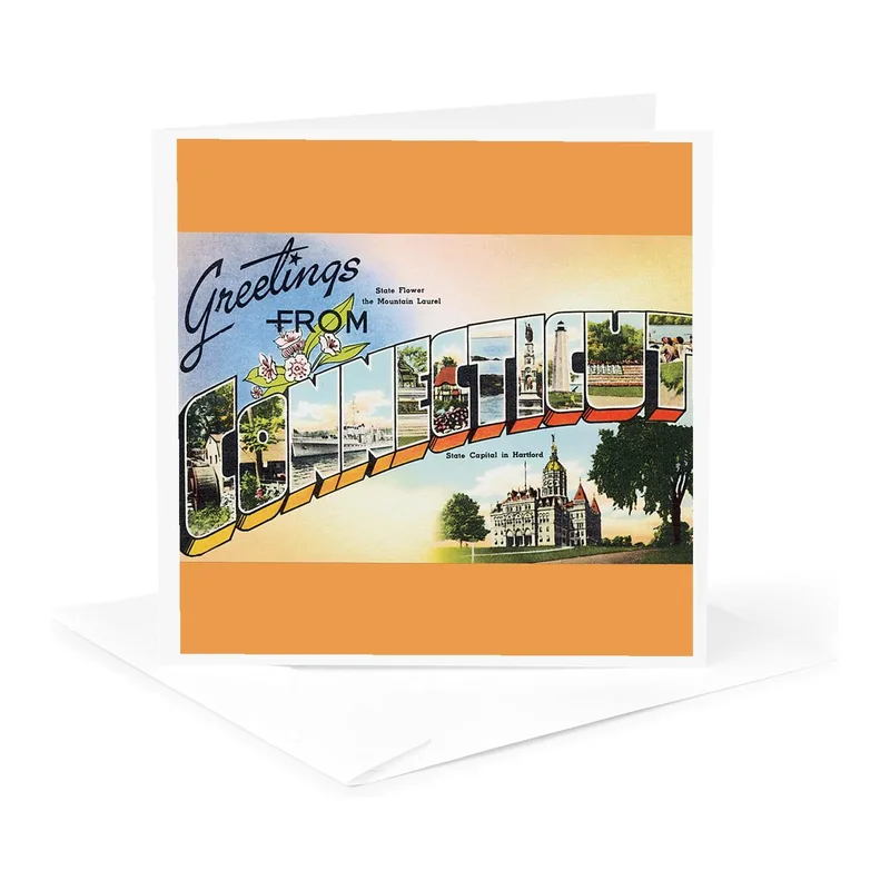 Vintage Postcard Greetings Card