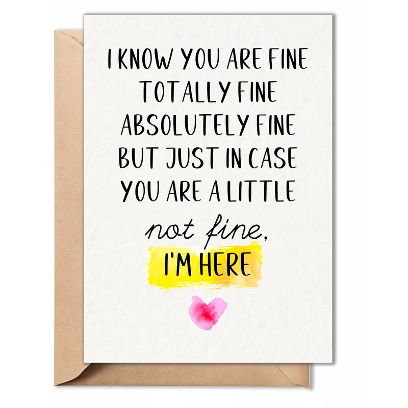 Support Friend Card: Sweet Note for When Things Feel Off