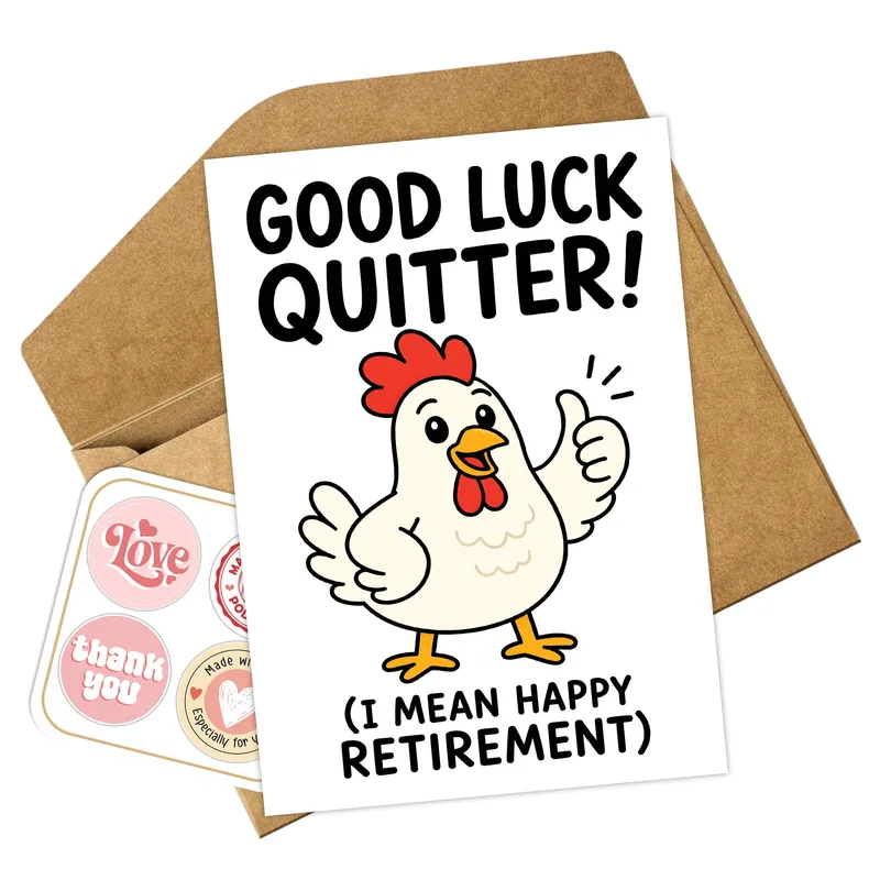 Good Luck Quitter Card: A Funny Retirement Card With a Wink