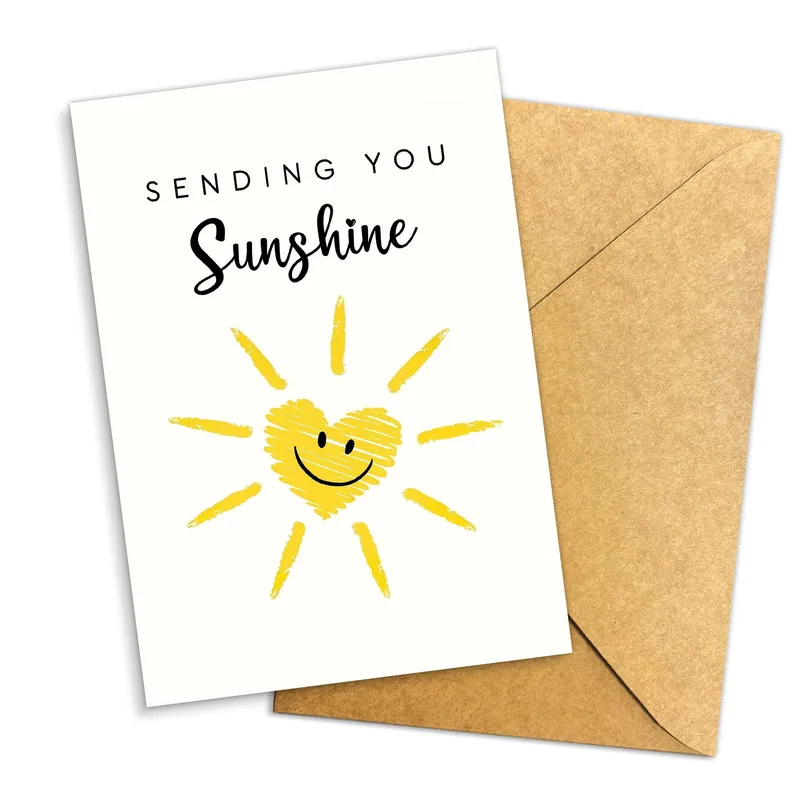 Smiling Sun Heart Card for Someone Who Needs a Lift