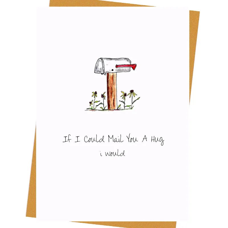 Mail You a Hug Card: A Sweet Thinking of You Note