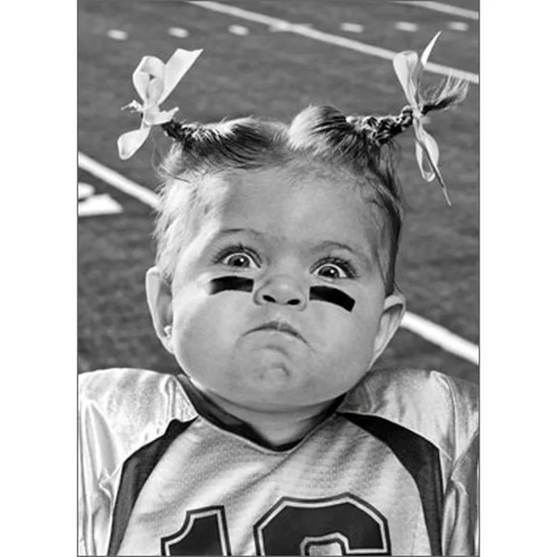 Little Football Player Card for the Intense Young Athlete