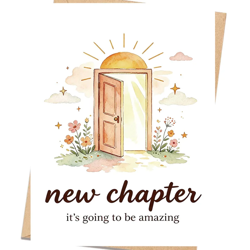 Open Door Card: A New Chapter Begins with Sunrise Light