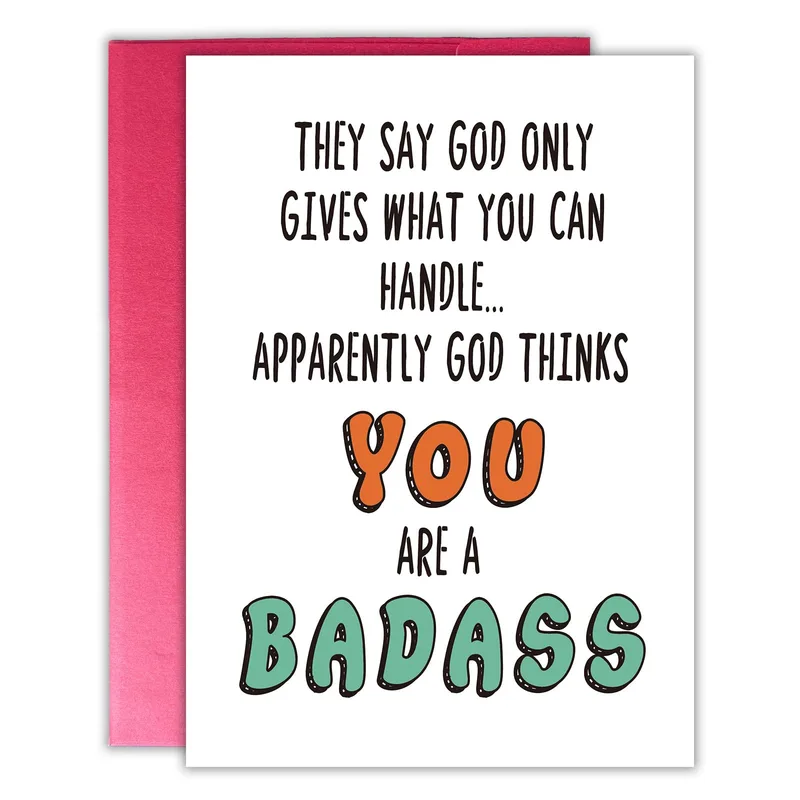 Pink Envelope Typography Card for a Friend Who Handles Everything