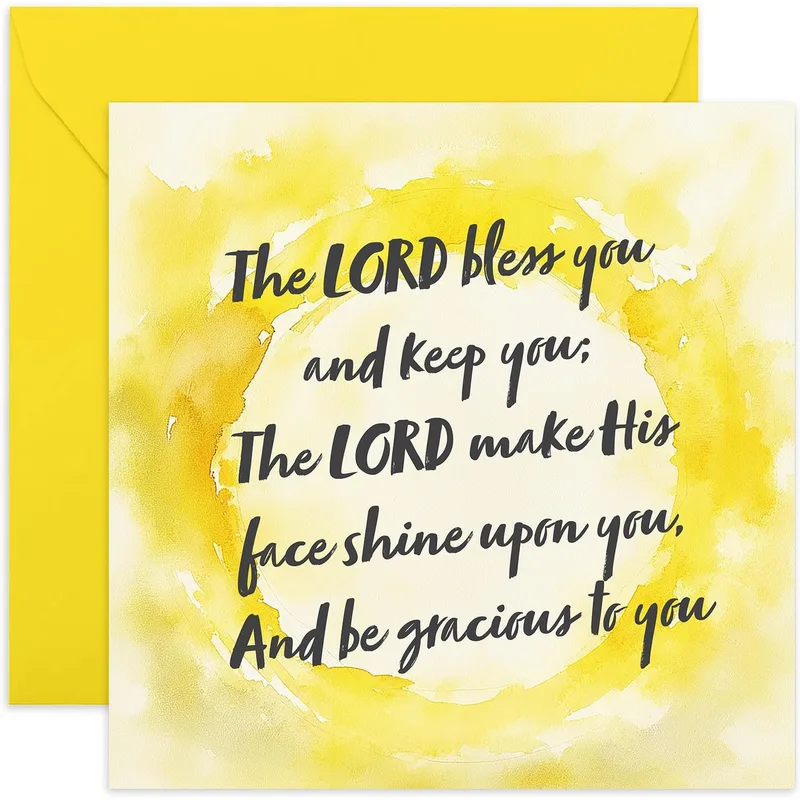 The Lord bless Card: A Watercolor Blessing in Yellow