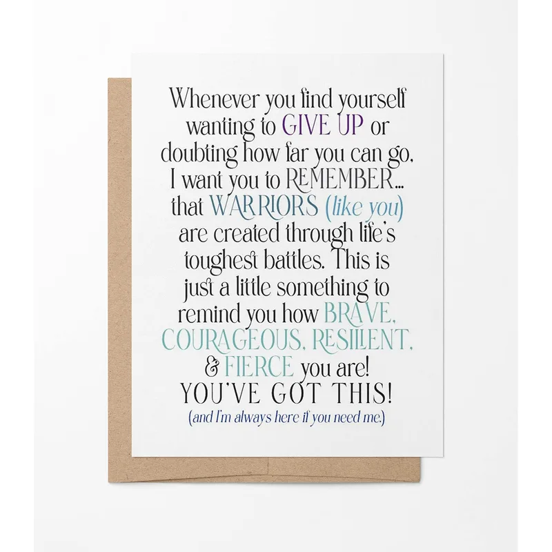 Whenever You find yourself Card: A Pep Talk in Print