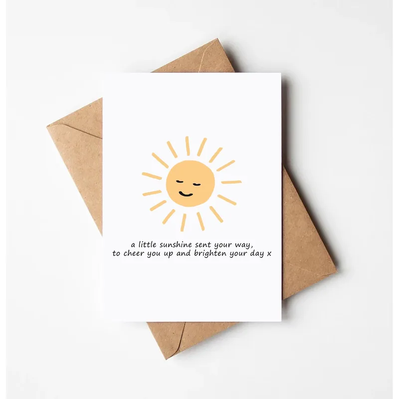 Sunshine Cheer Up Card for a Friend Having a Gray Day