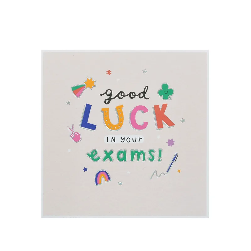 Exam Good Luck Card for Students Facing a Big Test