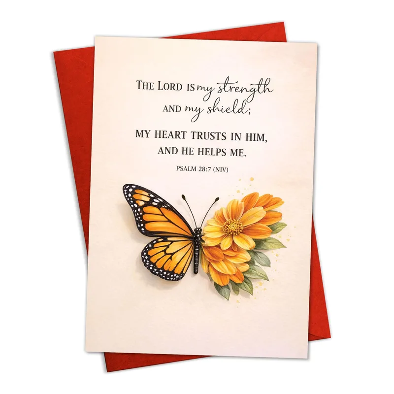 Strength and Shield Card for Faith-Based Encouragement