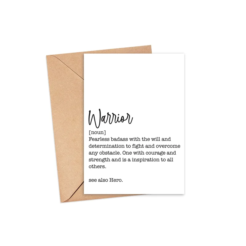 Warrior Definition Card for Encouragement and Strength