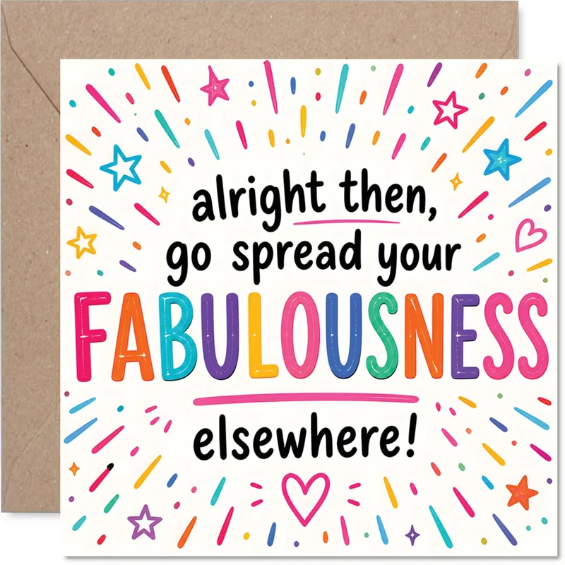 Good Luck Fabulous Card: Go Spread Your Sparkle