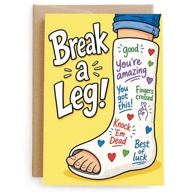 Break a Leg Card: Cheer On a Big Day With a Cast Joke
