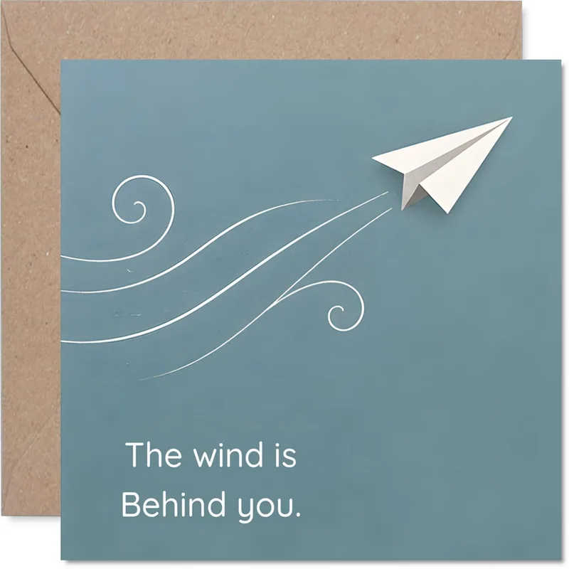 Paper Airplane Card: A Gentle Push for Your Next Step
