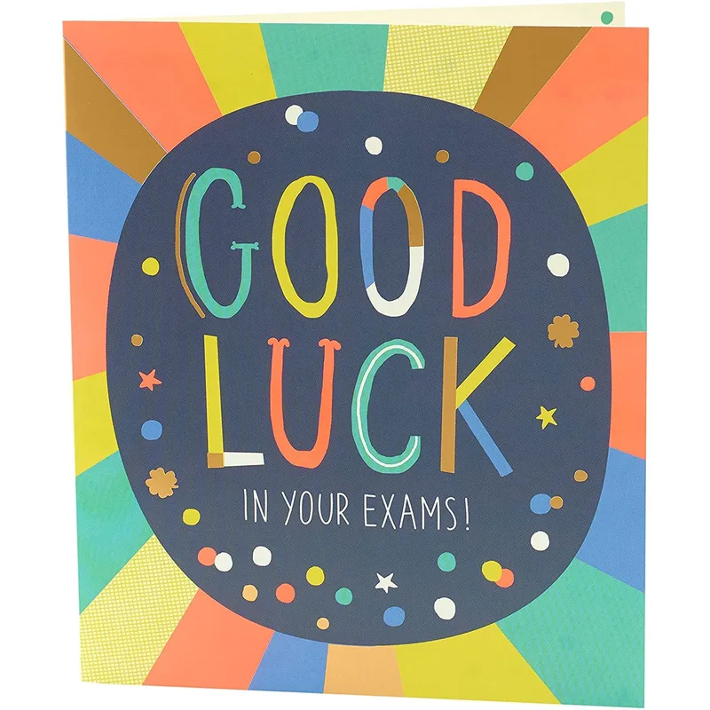 Best of Luck Exams Card for a Student Heading Into Finals