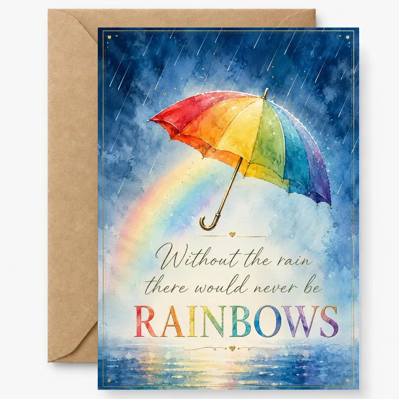 Rainbow After Rain Card: A Gentle Reminder That Brighter Days Come