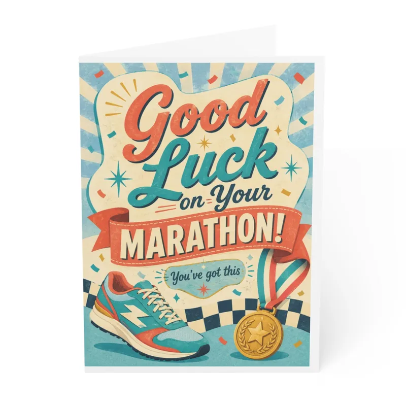Marathon Runner Card: Good Luck on Race Day