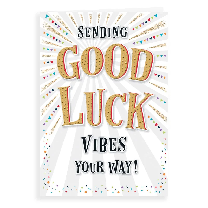 Bunting Starburst Good Luck Card Sending Vibes Your Way