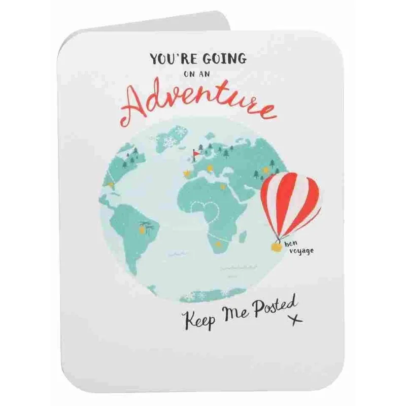 Air Balloon Adventure Farewell Card for the World Traveler