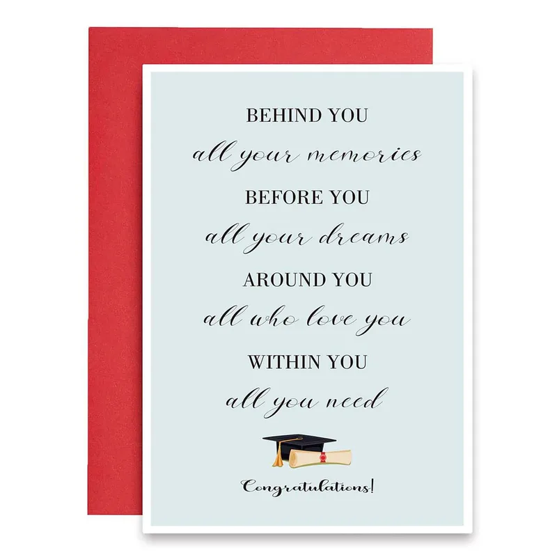Script Verse Card Congratulations Card for Graduates