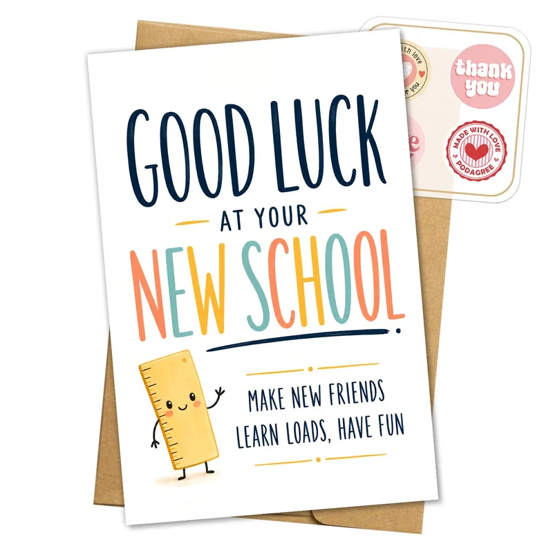 Ruler Character Good Luck Card for New School Year Fun