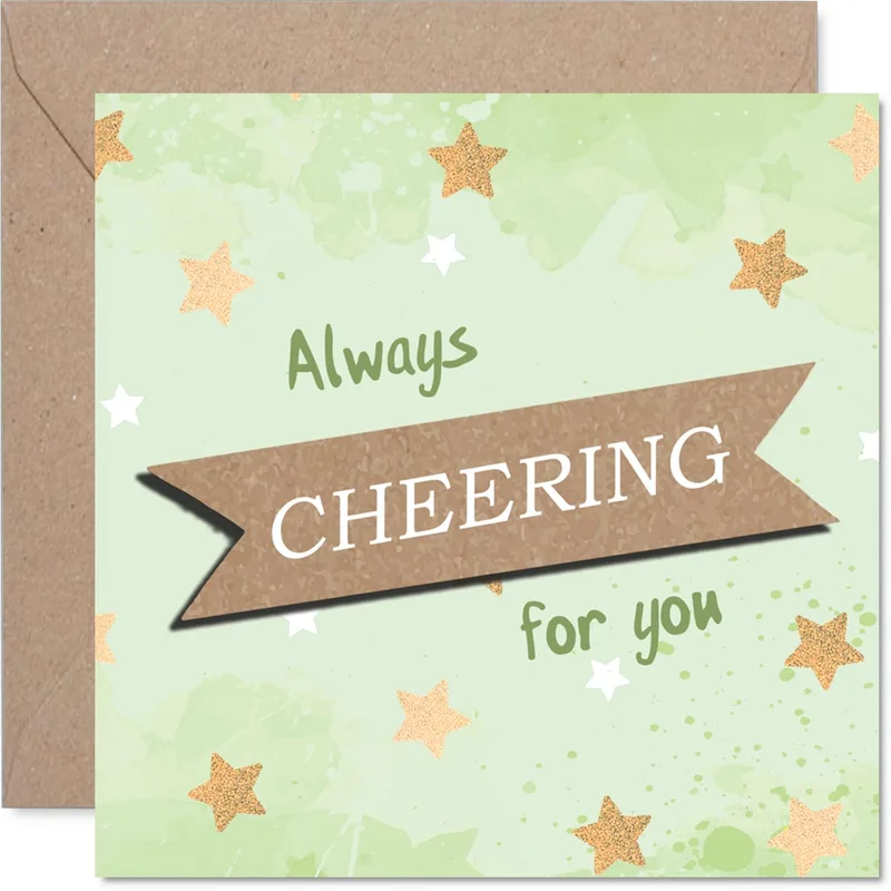 Stars Cheering Banner Encouragement Card for Supportive Friends