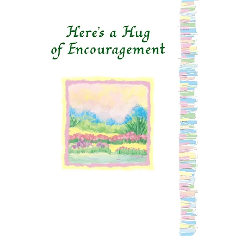 Green Script Rainbow Encouragement Card for Sending Warmth