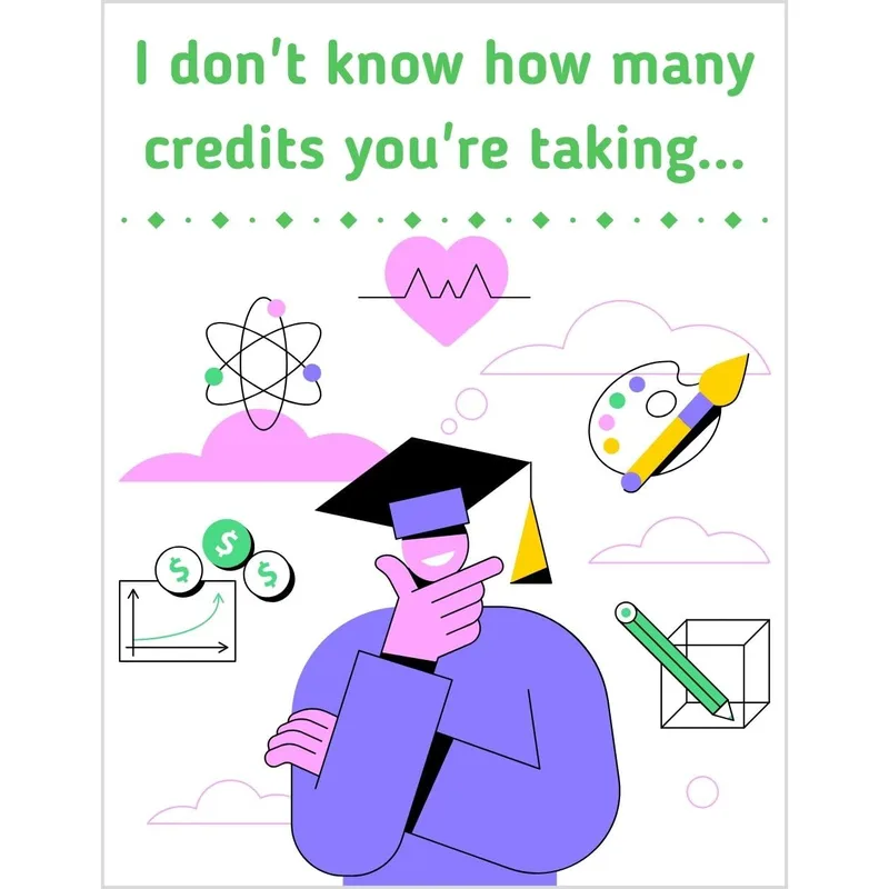 Green Student Doodles Good Luck Card for Academic Success
