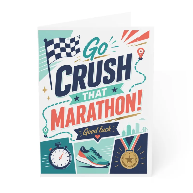 Marathon Race Graphic Good Luck Card Crush That Marathon Design