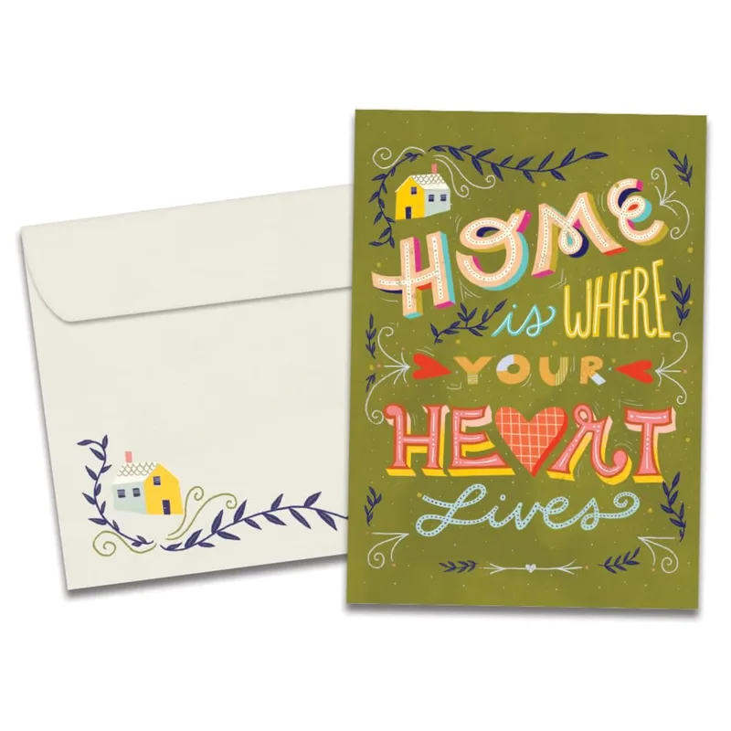 Home is Where Your Heart Card for New Home Celebrations