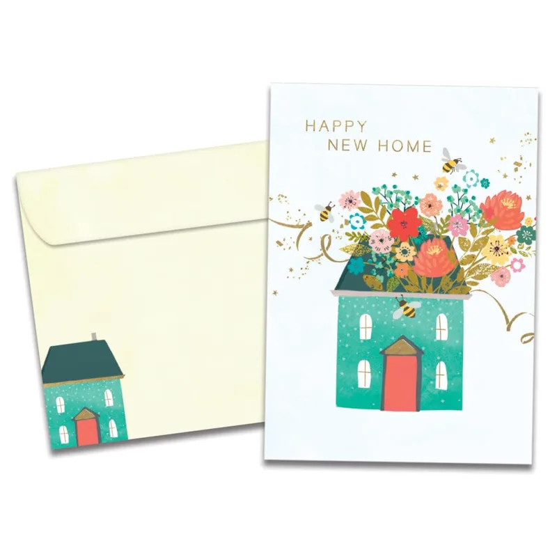 Floral House Card for Your Happy New Home Moment
