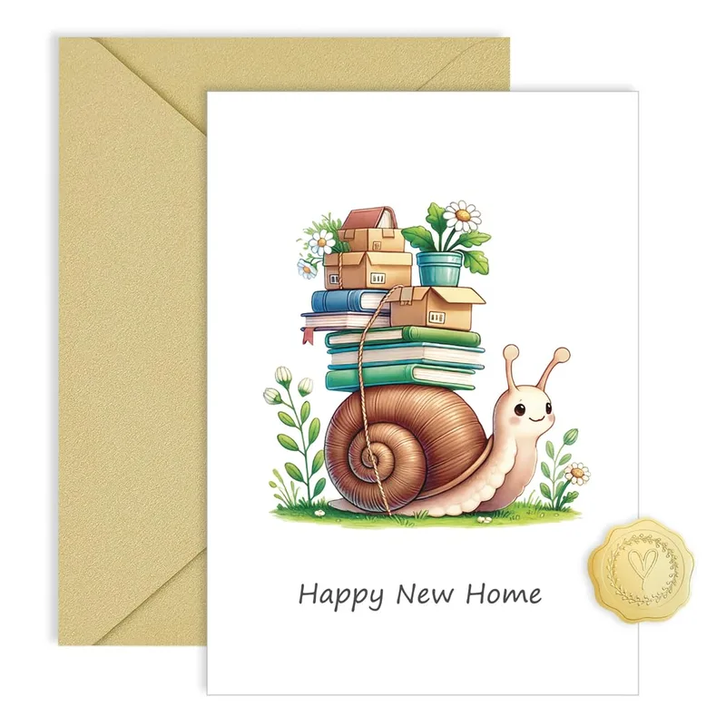 New Home Snail Card: A Slow, Sweet Housewarming Hello