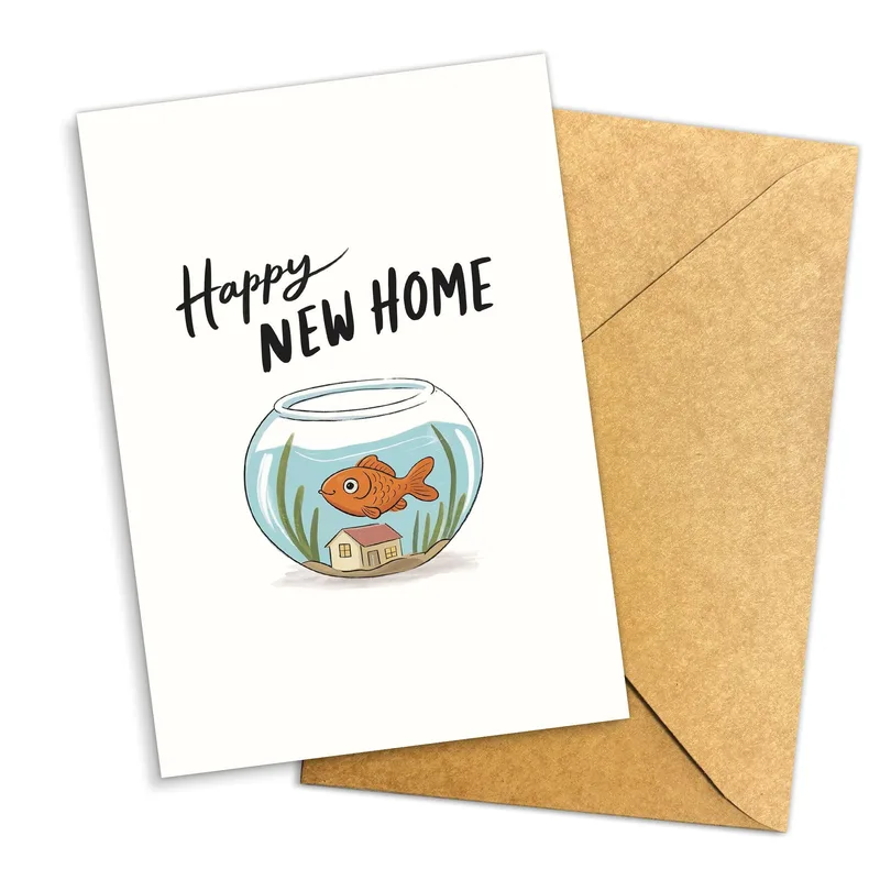 Goldfish Housewarming Card for a New Home