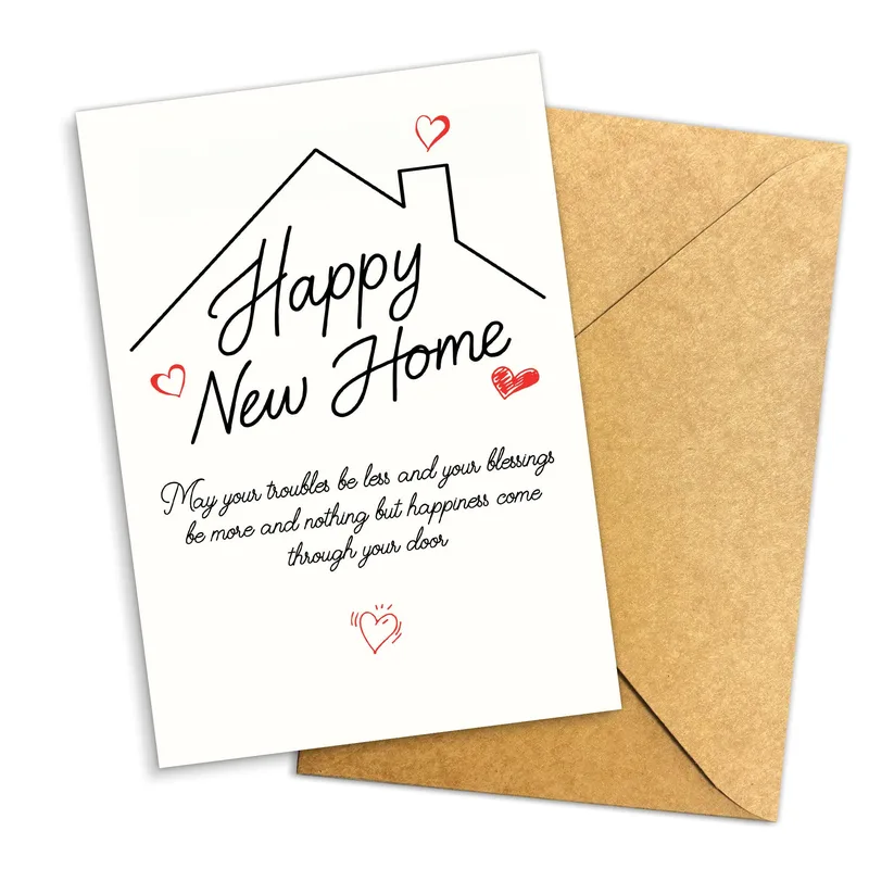 Happy New Home Black Card for Housewarming Joy
