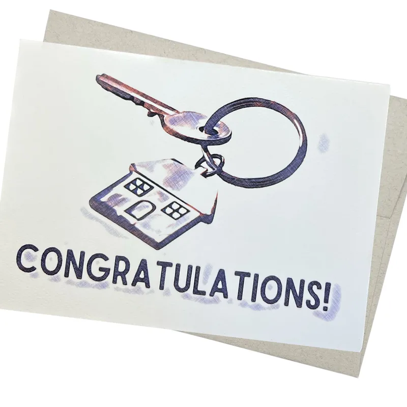 House Keys Card: Congratulations on Your New Home
