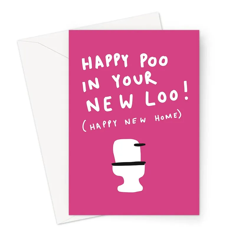 Happy Poo Card for Your Brand New Home
