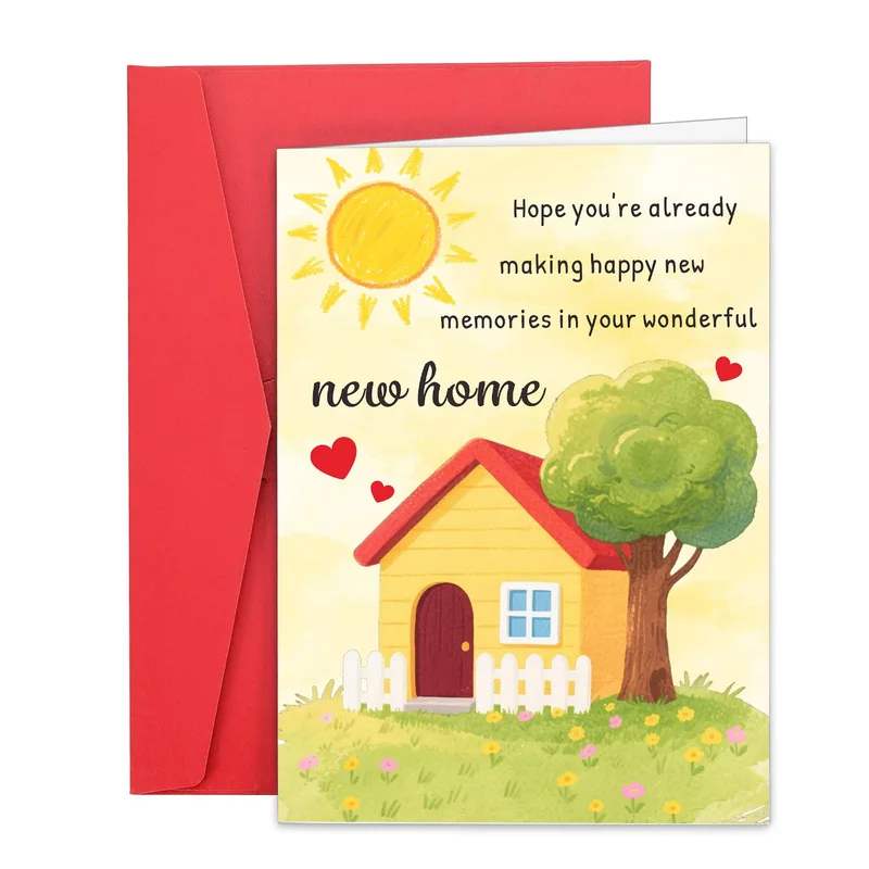 Hope you're already making Card for a New Home, Yellow House Design