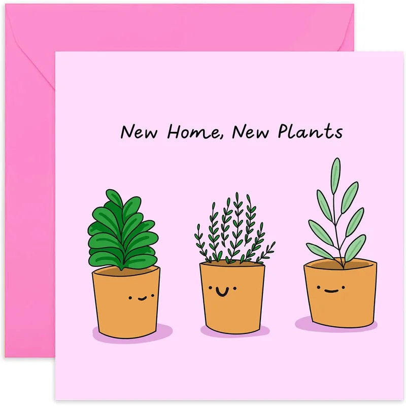 Housewarming Plants Card: New Home, New Plants
