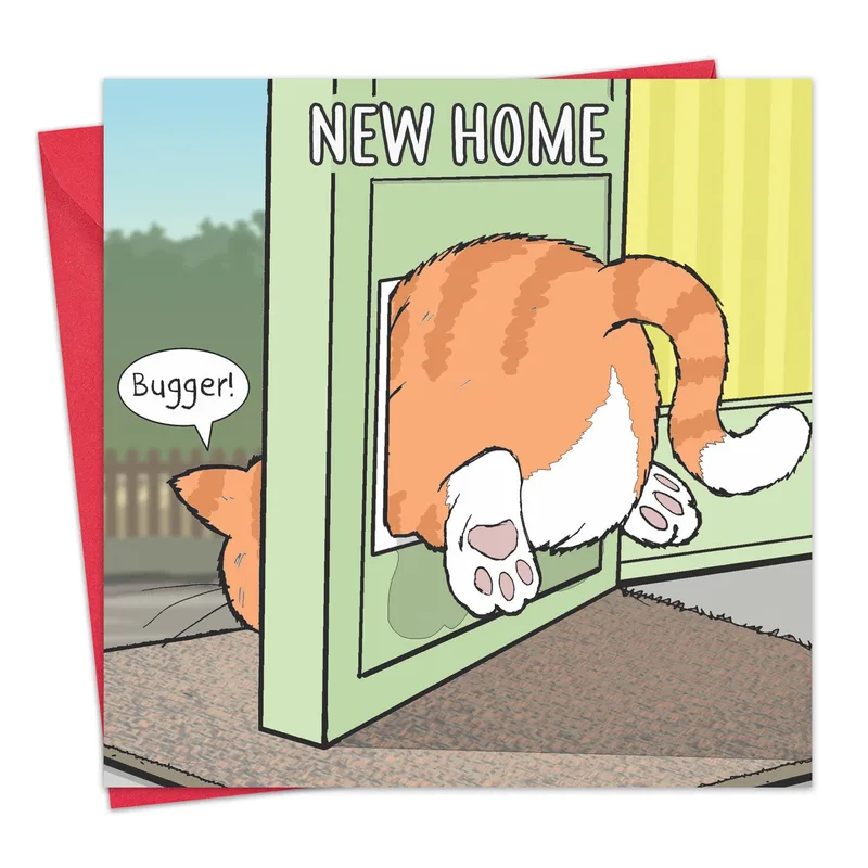 Orange Cat Housewarming Card for Your New Place