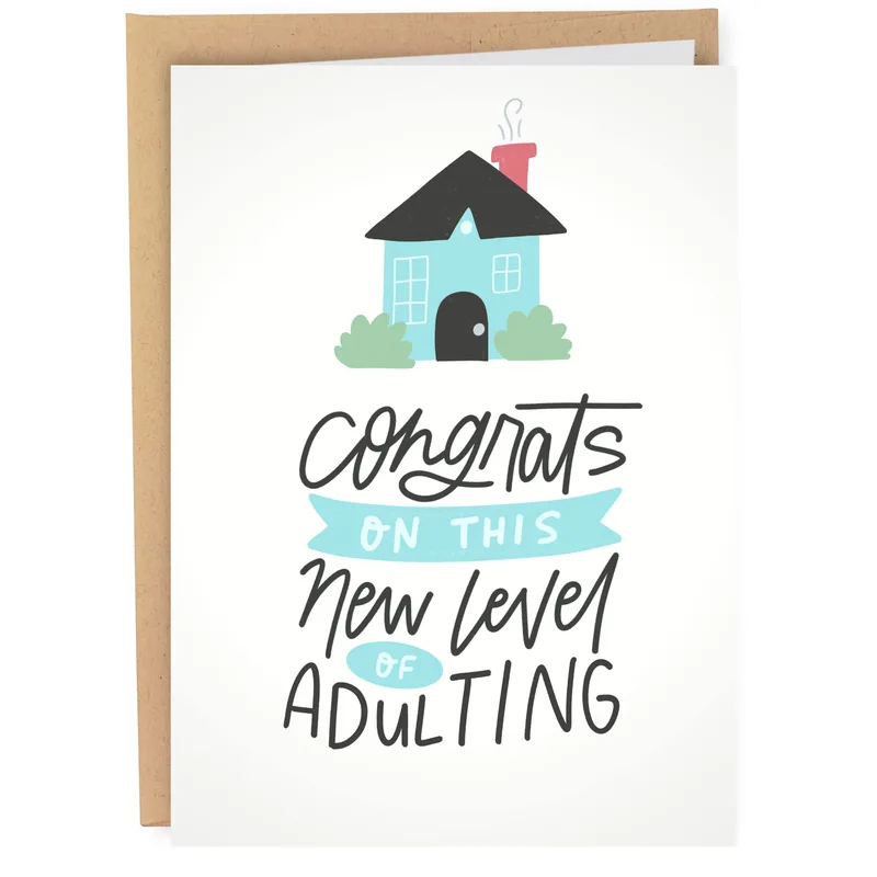 New Home Adulting Card: Congrats on Your First Place