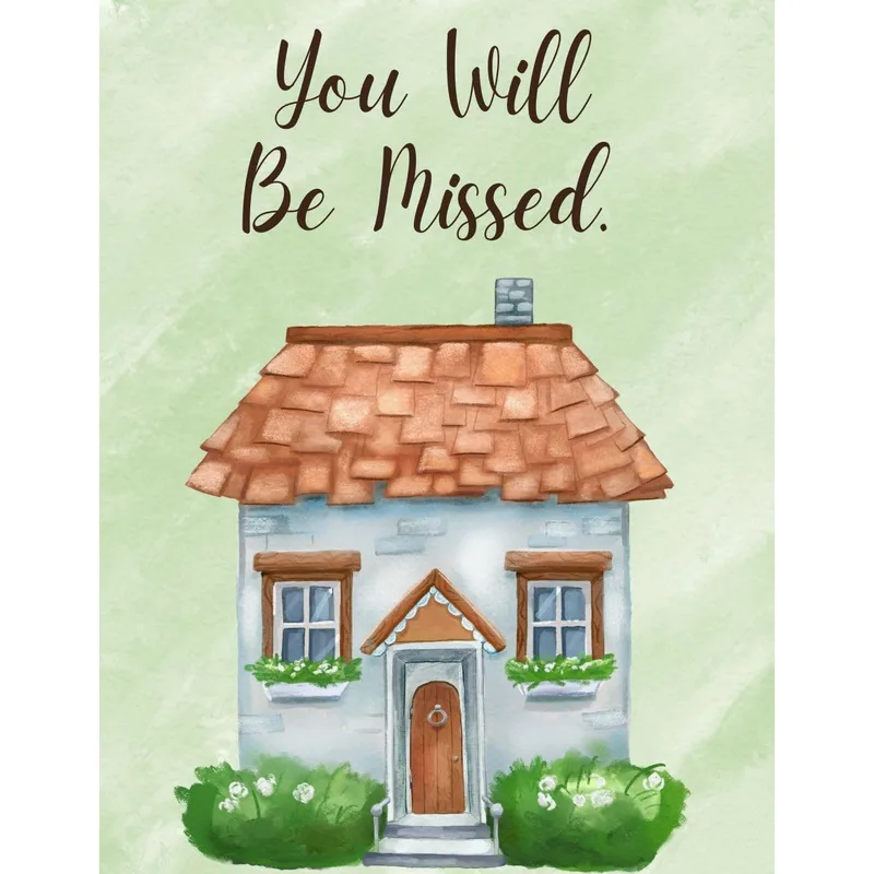 Farewell Cottage Card: A Cozy Goodbye for Neighbors