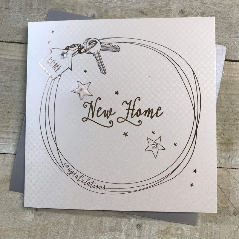 Keys Star Circle New Home Card Celebrating a Fresh Start