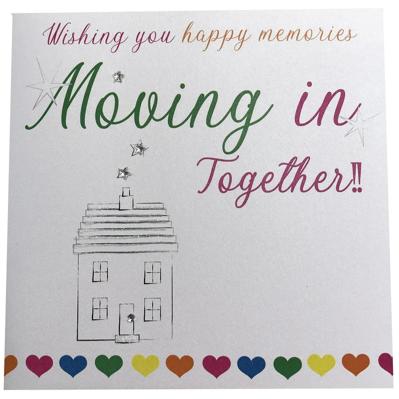 Border Sketch House New Home Card for Couples Moving In