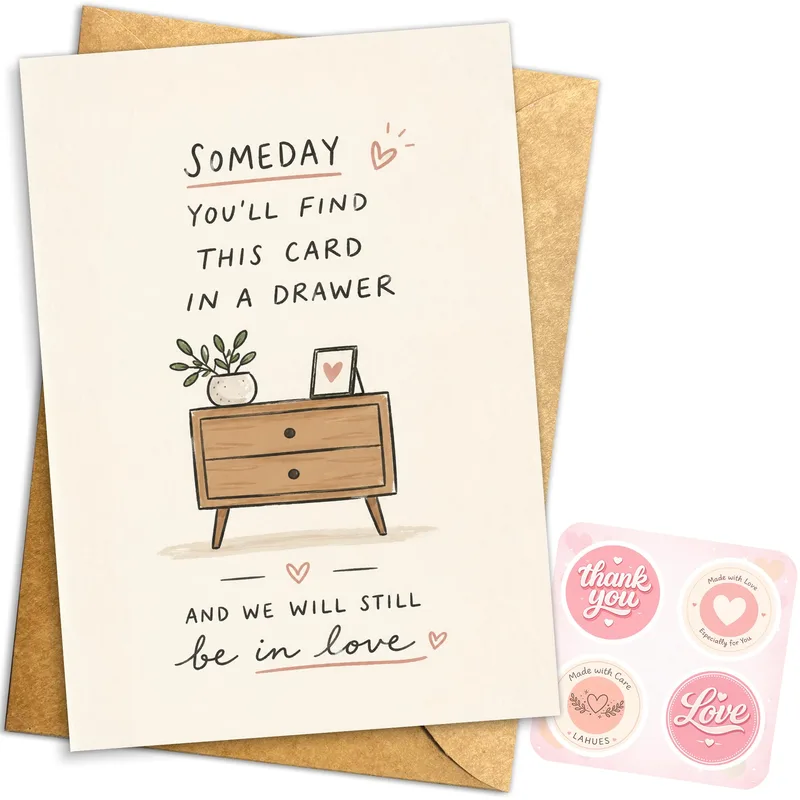Cabinet Drawer Plant Love Card: A Sweet Promise for New Home Partners