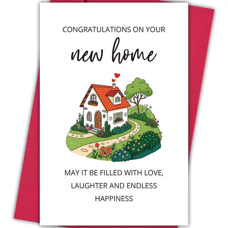 Cottage Garden Path New Home Card for Housewarming Celebrations