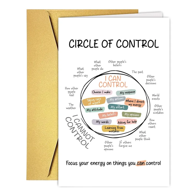 Circle of Control Card for Encouragement and Calm