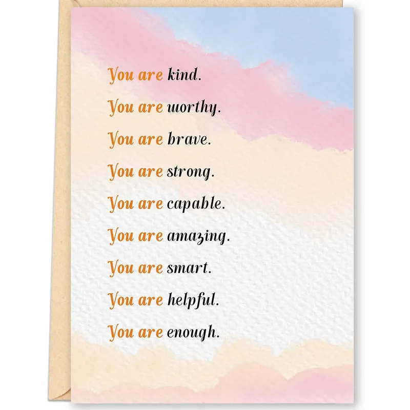 Pastel Affirmations Encouragement Card