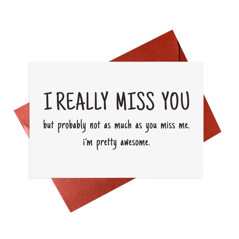 Funny Miss You Card for Someone Far Away